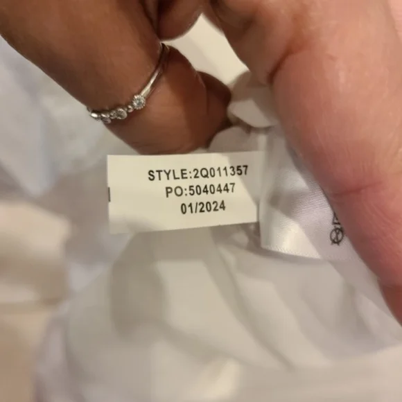 Vineyard Vines Marina Dress Large White Midi Puffy Sleeves Summer Tiered - Picture 12 of 16